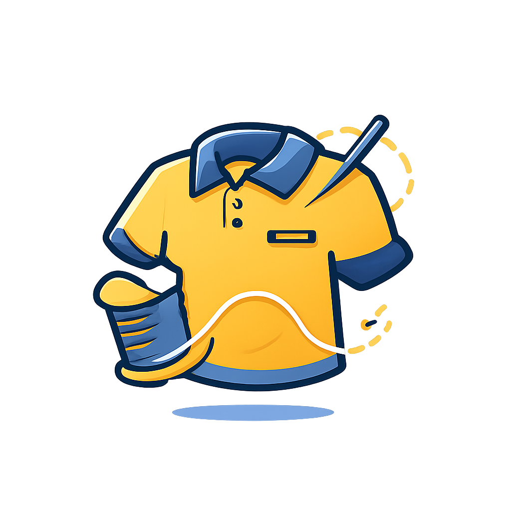 Camiseta amarilla con elementos de costura